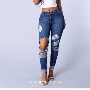 Fashion Nova Distressed jeans